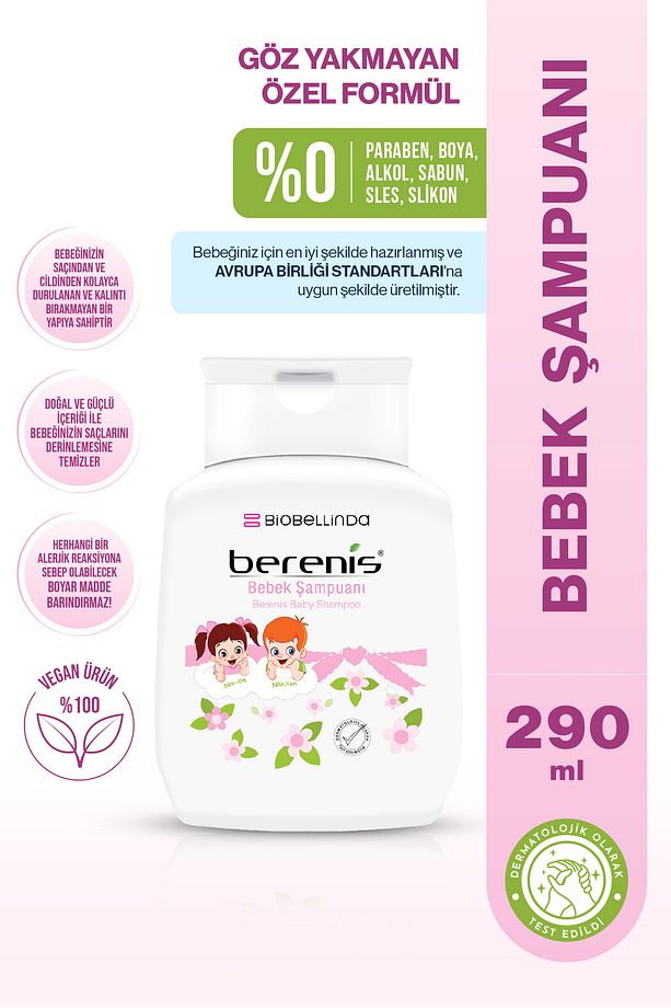 Berenis Bebek Şampuanı 290 ml | Göz Yakmayan Özel Formül ( 2'Lİ SET ) - 2