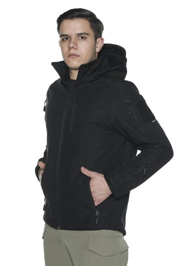 Taktik Çok Cepli Polar Astarlı Suya Dayanıklı Avcı Outdoor Softshell Mont - 2