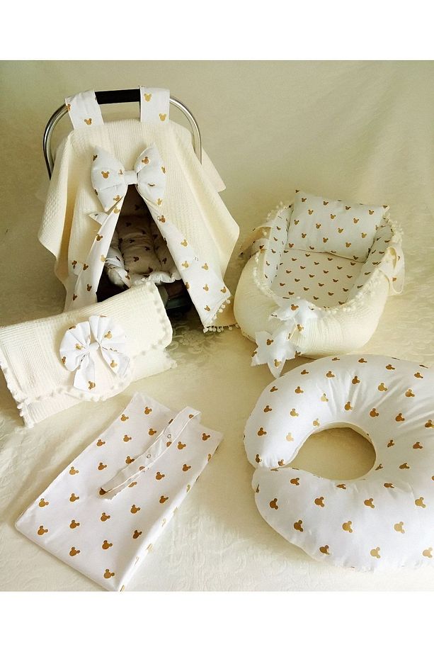 Puset örtüsü , puset minderi ,emzirme yastığı, emzirme önlüğü , babynest , çantalı alt açma - 1