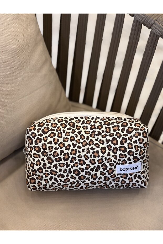 حقيبة قلم منقوشة بنقشة الفهد - 4