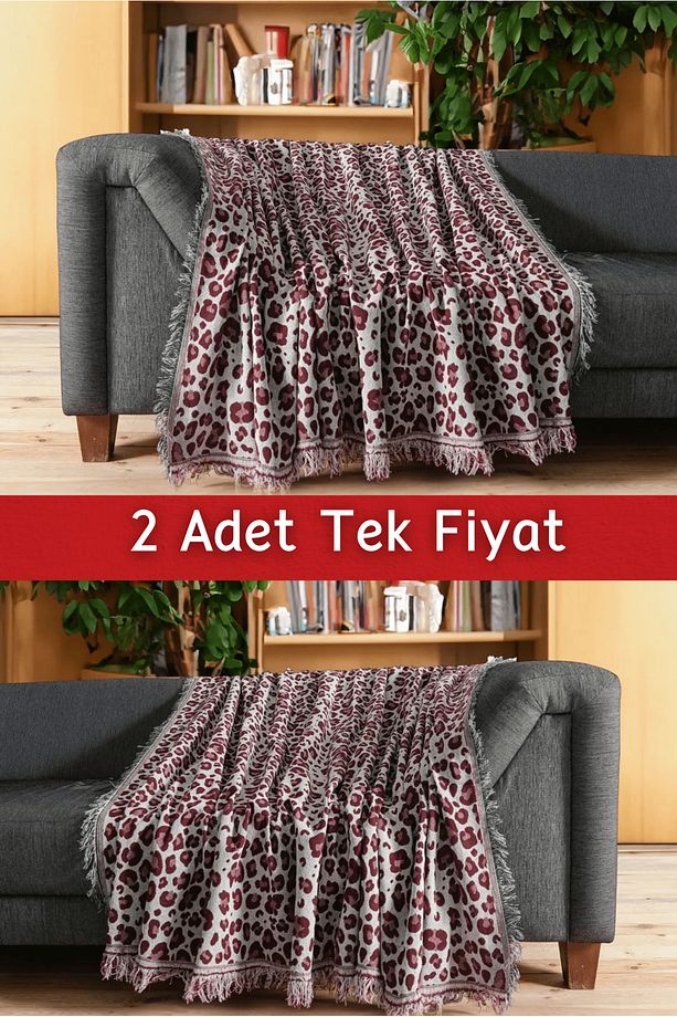 Ikili Set Dokuma Koltuk Örtüsü Seti 170x220cm - 1