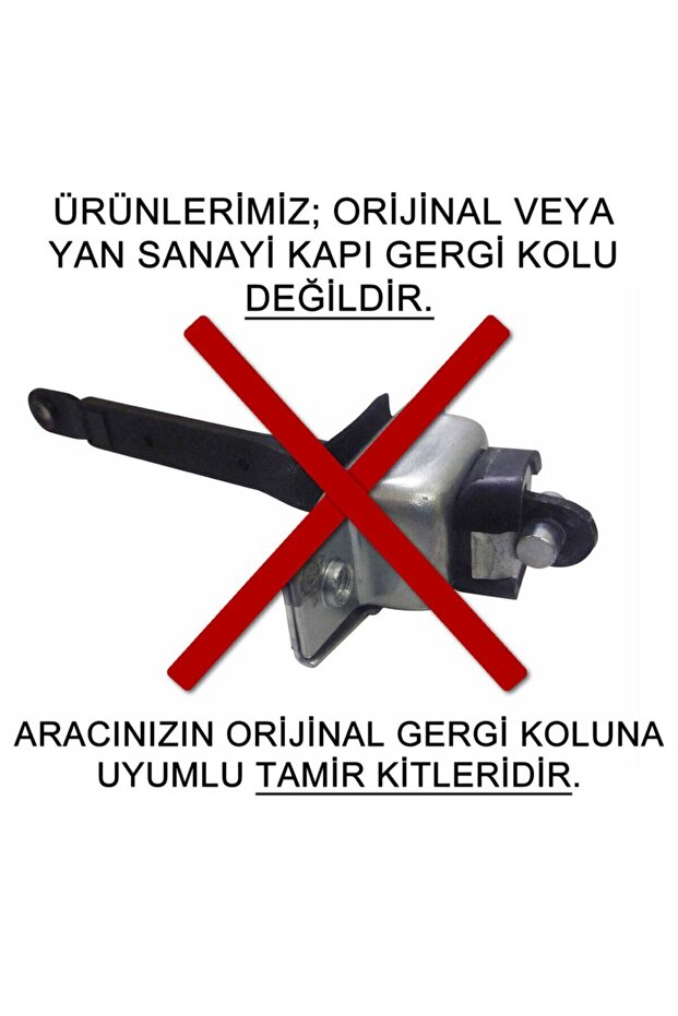 Nissan X-Trail T30 Kapı Gergi Kolu (Limitör) Tamir Kiti (2 Kapı Set) 2001-2007 - 4