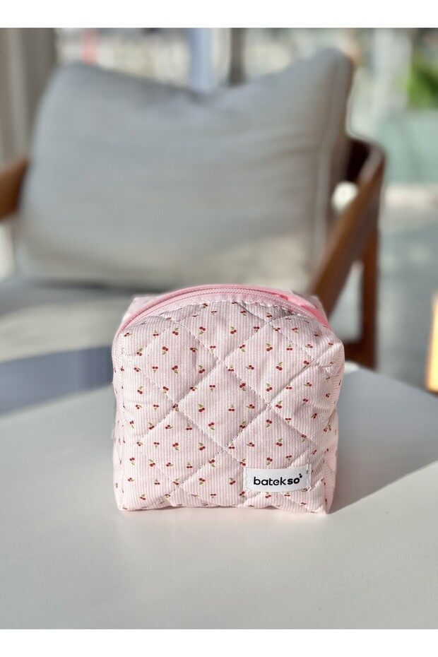 حقيبة مكياج بنقش الكرز المقرمش - حجم صغير - 5