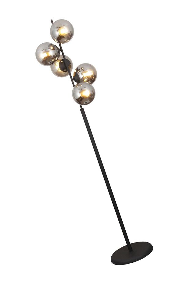 Missy 5 Li Siyah Lambader Füme Camlı Modern , Oturma Odası ,Yatak Odası , Salon Lambader - 3
