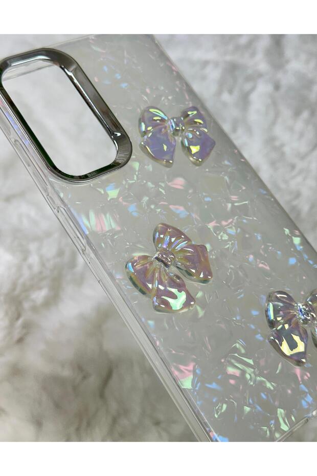 Samsung Galaxy A05S - Hologram 3D Embossed Ribbon Pattern Emoji Crystal Case - 3
