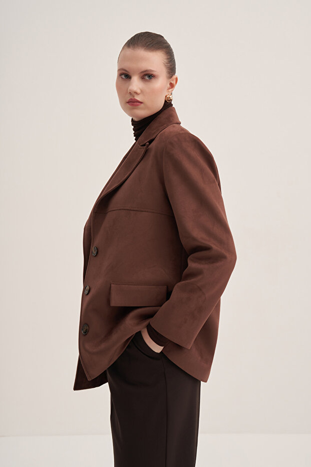 Süet Klasik Ceket - 3