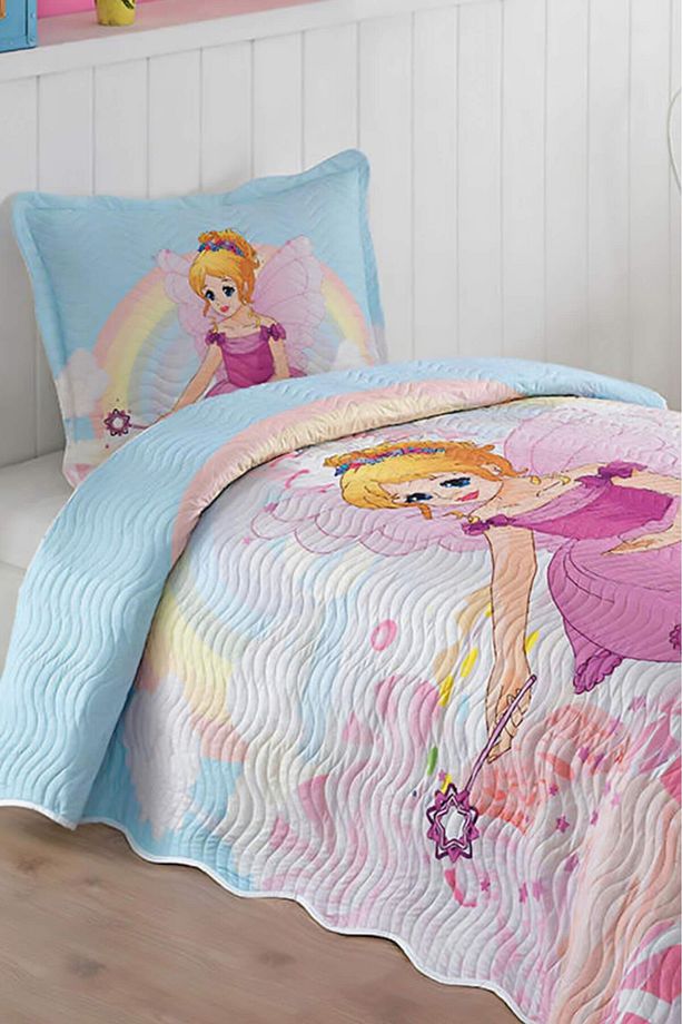 Pinkgirl Tek Kişilik Kapitone Yatak Örtüsü Takımı - Pembe - 2