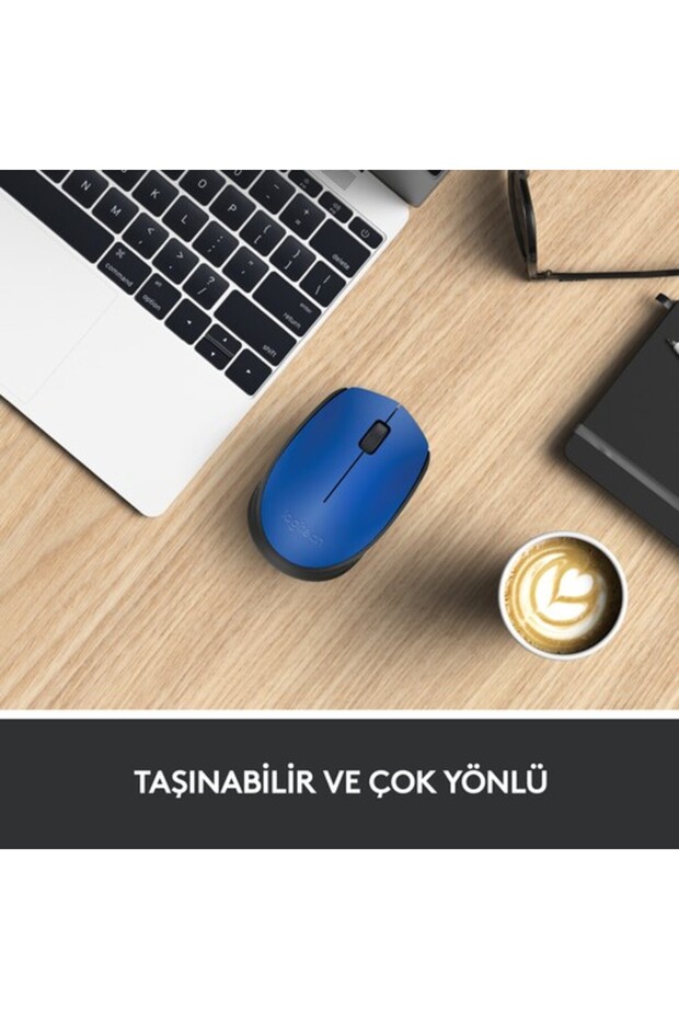Mouse pentru computer USB compact fără fir M171 albastru 910- 004640 - 3
