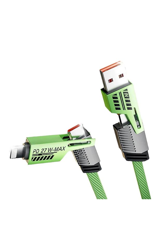 4in1 Pd 65 Watt Android Type-c 27 Watt Iphone Halat Örgü Kırılmaz Uç 1.5mt - 1