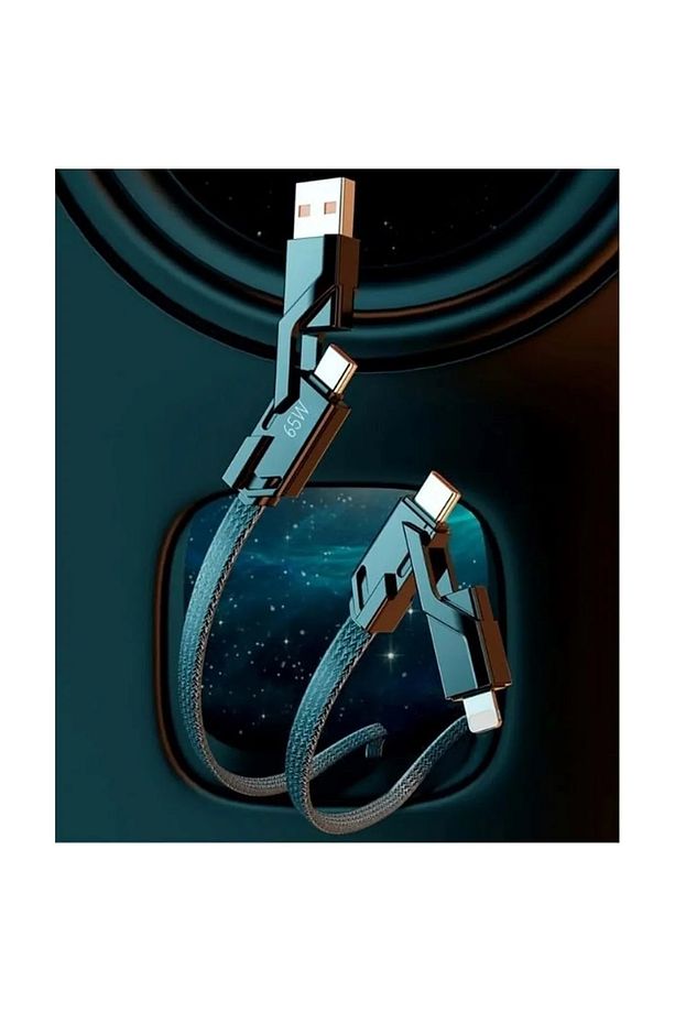 4’lü 2in2 1.5mt Data ve Şarj Kablosu Kablosu Type-C Lightning Bir Arada - 5