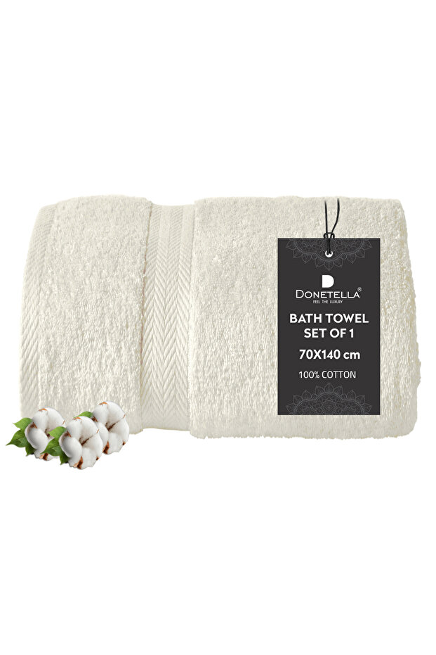 1 - Pcs Premium Bath Towel (70x140cm ) 600 GSM 100% Combed Cotton