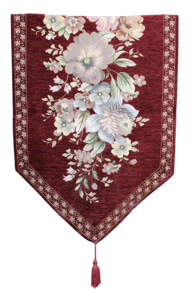 KINAY جاكار منسوج GOBLEN DECORATIVE RUNNER 45*150 أحمر كلاريت