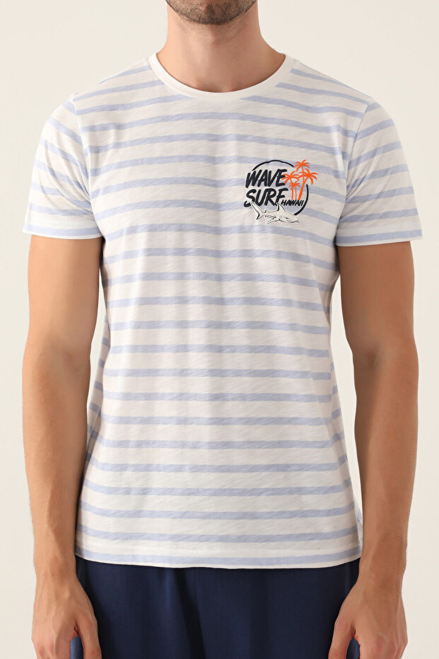 Muški plavi bermuda set - 4