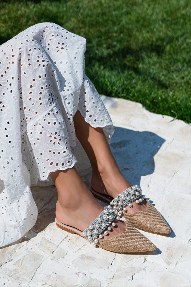 Fomax Straw Pearl női papucs - 6