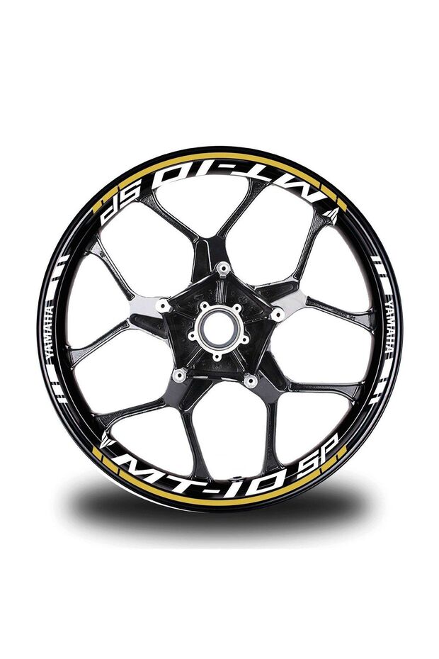 Dark Yellow Yamaha Mt 10 Sp Wheel Rim Sticker Sticker