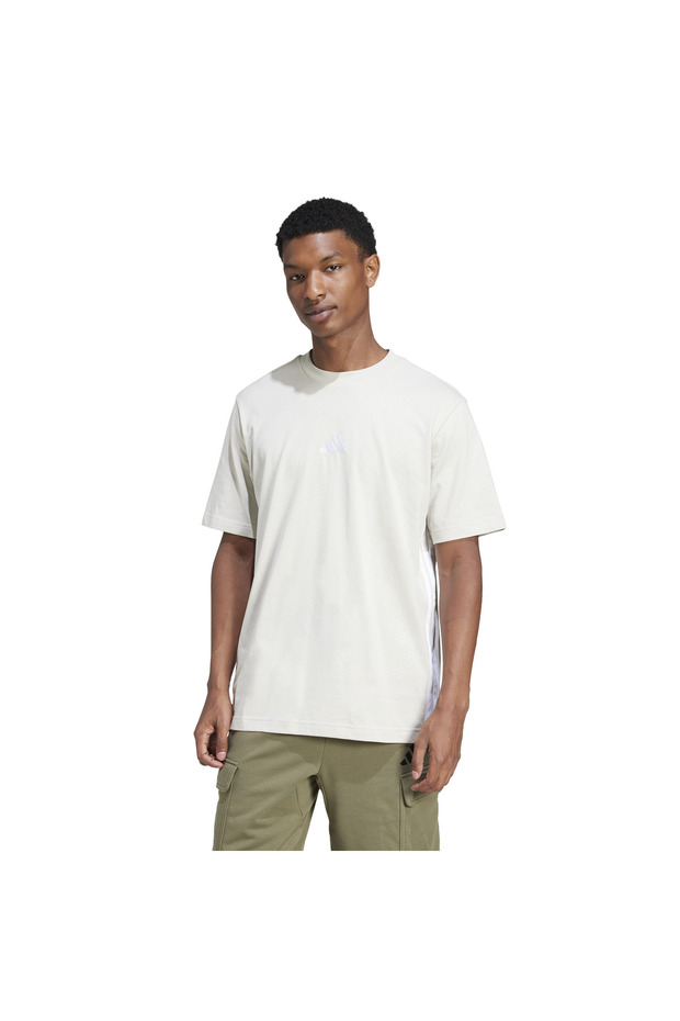 Essentials 3-Stripes Single Jersey Tişört - 1