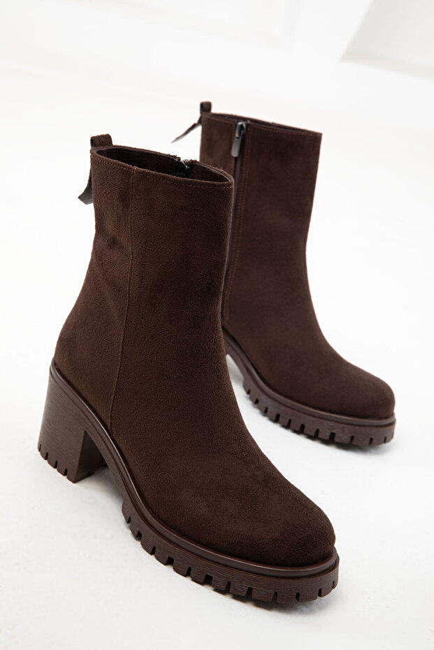 Kahve Süet Kadın Bot & Bootie 19834 - 2