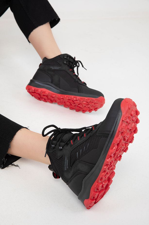 Siyah-Kırmızı Unisex  Bot & Bootie 20127 - 5
