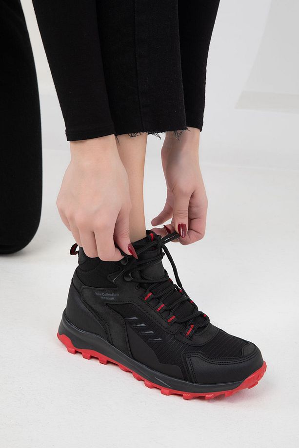 Siyah-Kırmızı Unisex  Bot & Bootie 20127 - 3