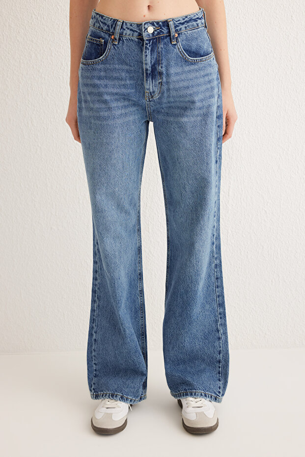 Mavi Yüksek Bel Wide Leg Jeans TWOSS25JE00068 - 3