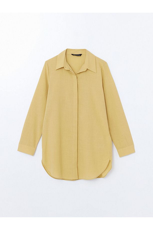 LCW Modest Yeşil Regular Fit Kadın Gömlek Tunik - 5