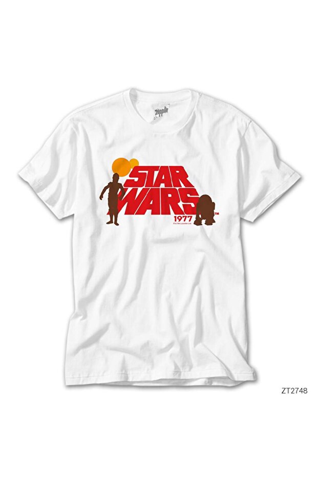 Tricou alb Star Wars 1977 - 1