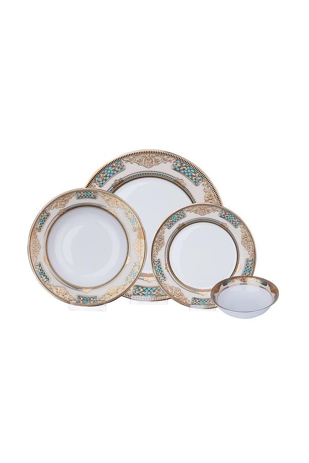 72 Parça Bone China Fausta Yemek Takımı - 1