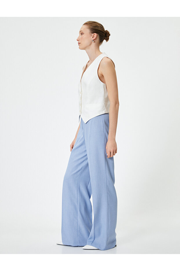 Wide Leg Palazzo Trousers High Waist
