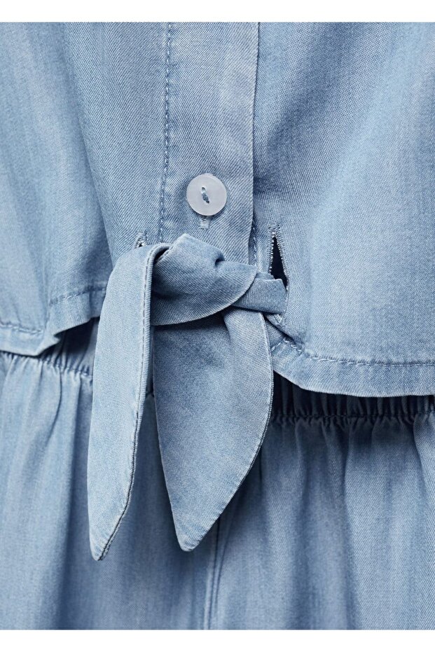 Uzun Denim Tulum - 5