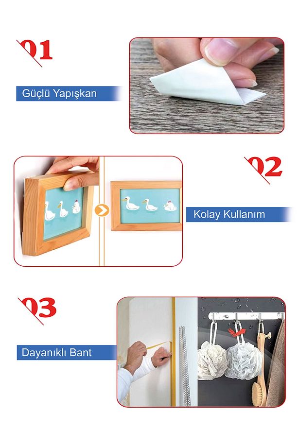 ÇİFT TARAFLI GÜÇLÜ OPAK BANT 12 MM X 100 M - 1 adet/1,2 m² - 5