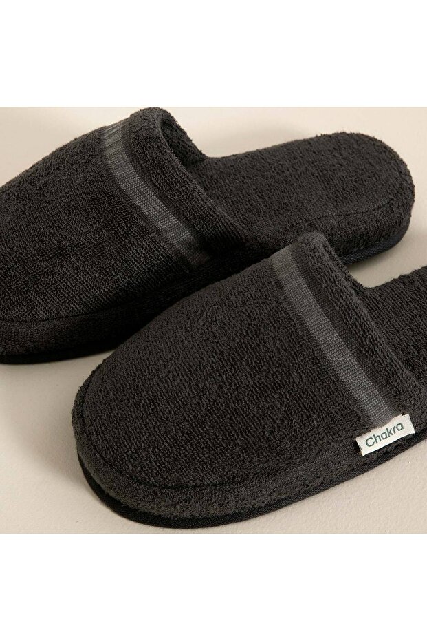 Solid Unisex Terlik Antrasit - 3