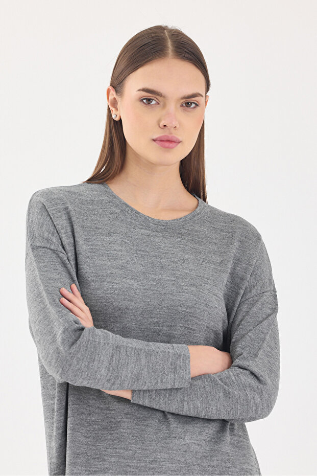 TRİKO ÖN ARKA DETAY TUNİK - 4