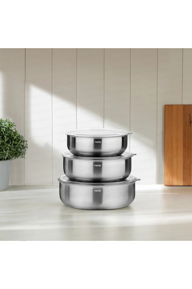 Silver Çelik 6 Parça Saklama Kabı - 1
