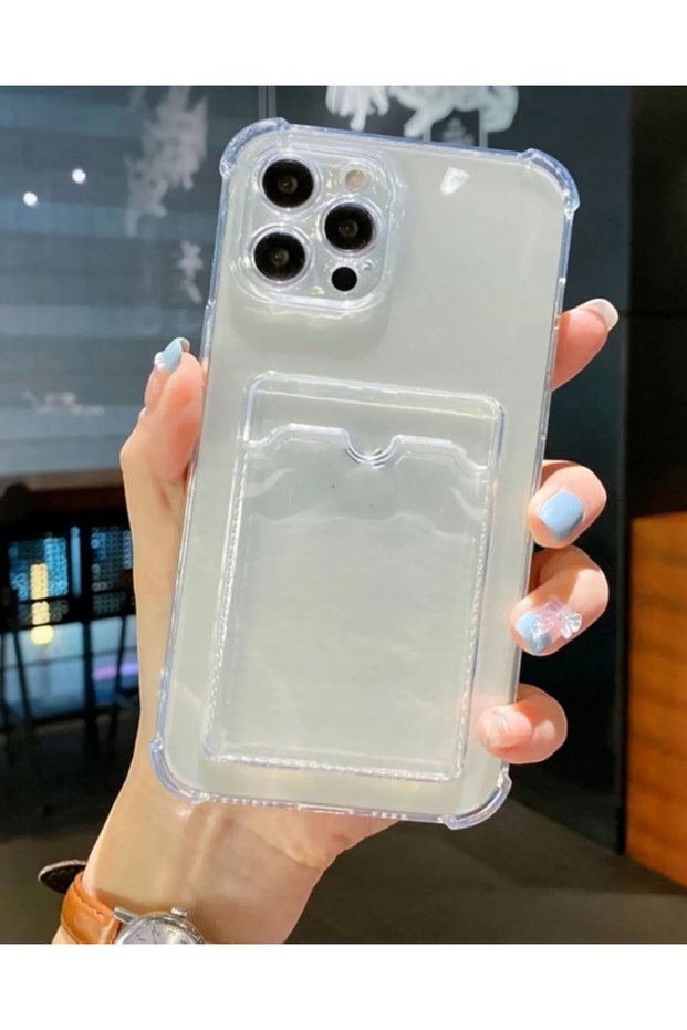 iPhone 16 Pro Max Compatible Transparent Card Holder Case