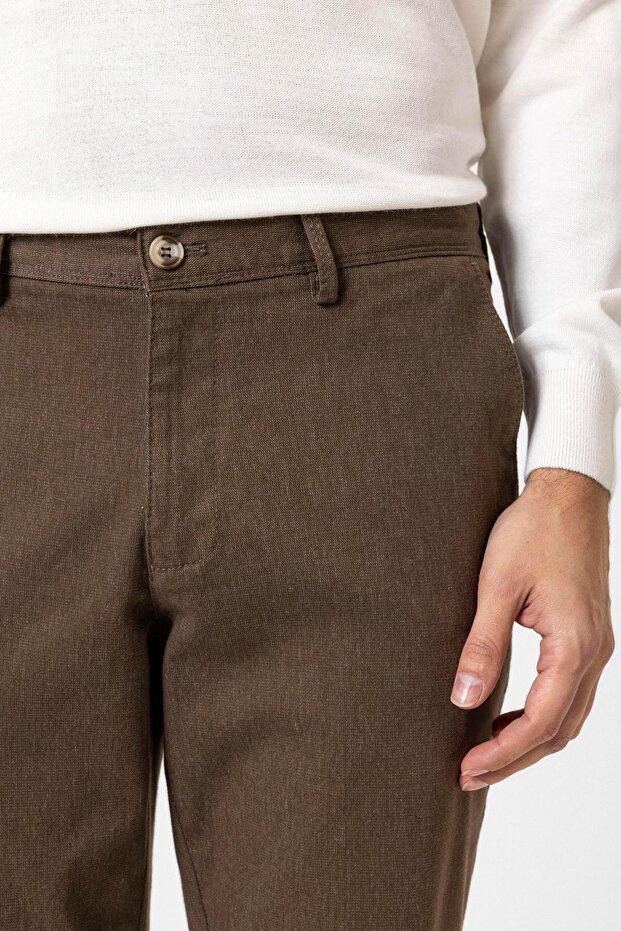 Regular Armürlü Pantolon - 5