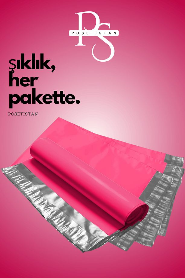 Premium Fuşya 100 Adet 30x38x5 Cm Kargo Poşeti - 6