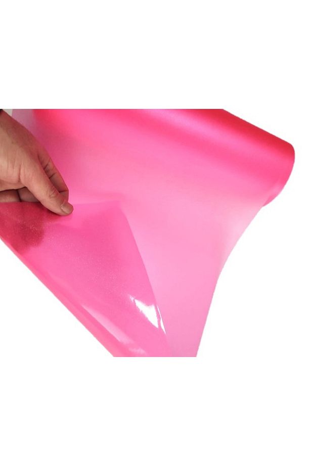 Parlak Simli Görünüm Pembe Renk Yapışkanlı Folyo 30 Cm 1 Metre - 2