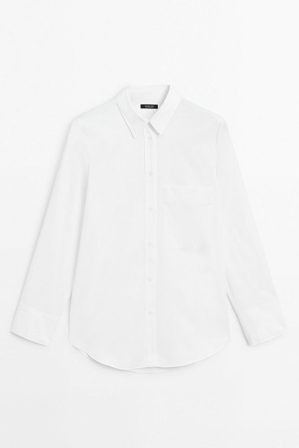 Cepli %100 pamuklu poplin gömlek - 6