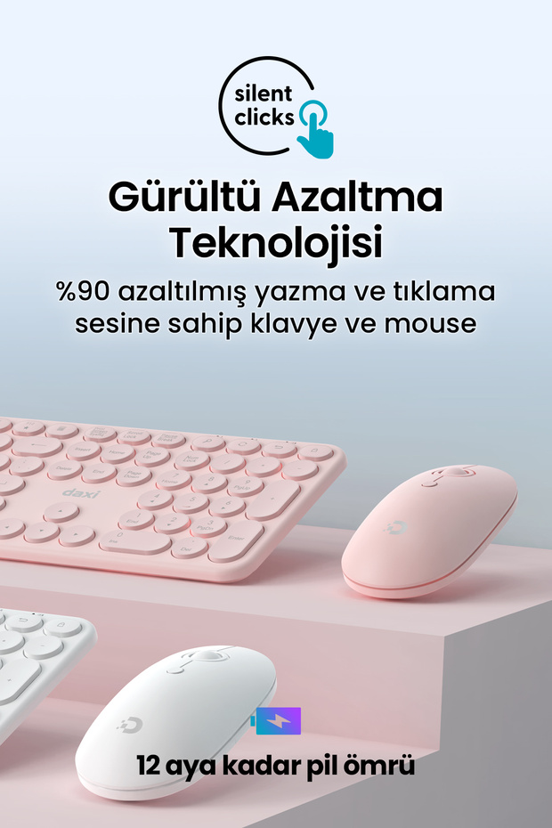MK250 Elegance Combo Sessiz 2.4GHz Kablosuz Türkçe Q Klavye Mouse Seti - 2