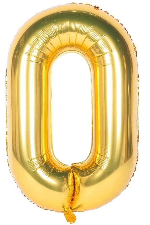 Foil Balloon Letter O Helium Balloon 36 cm Gold Color - Letter O Balloon - Letter Foil Balloon Gold