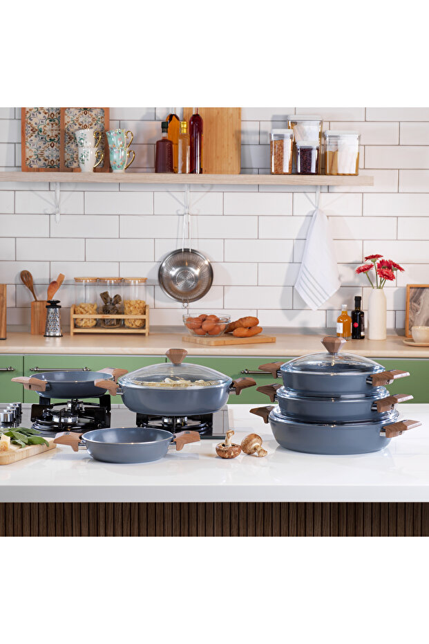 وعاء سيراميك مسطح من فييستا 30 سم - أسود - 2