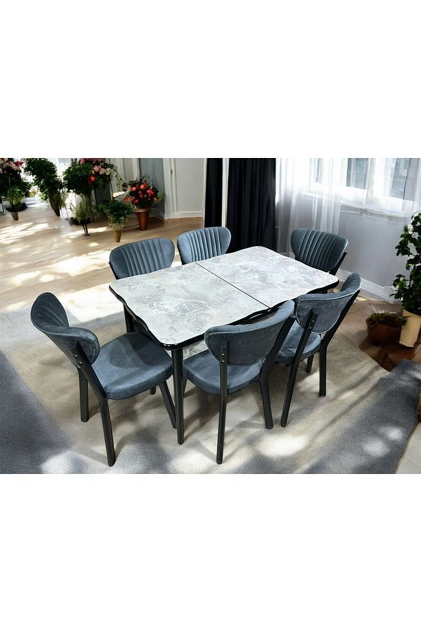 MUTFAK MASA TAKIMI 6 KİŞİLİK  GLOSS MAX ( MDF ) - 4