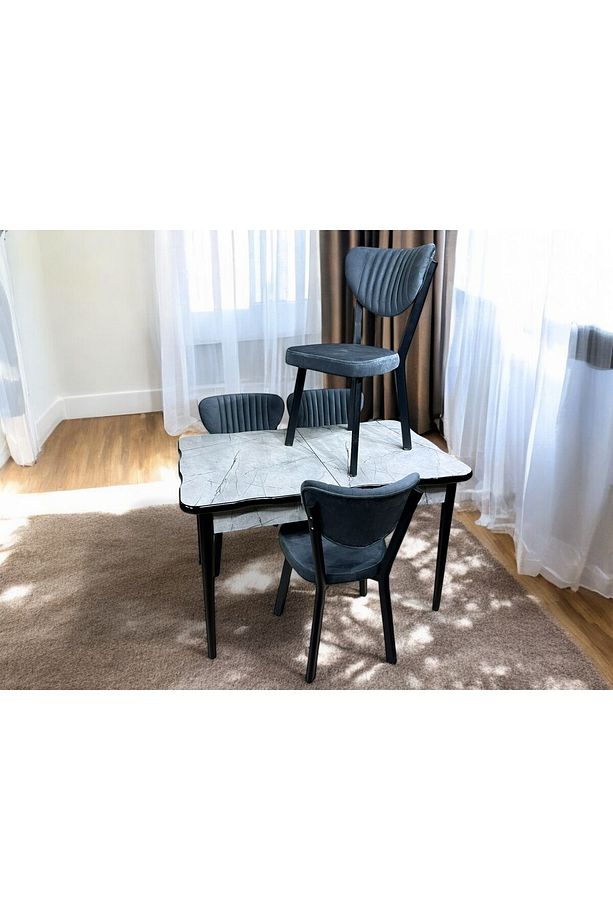 MUTFAK MASA TAKIMI 4 KİŞİLİK GLOSS MAX ( MDF ) - 3