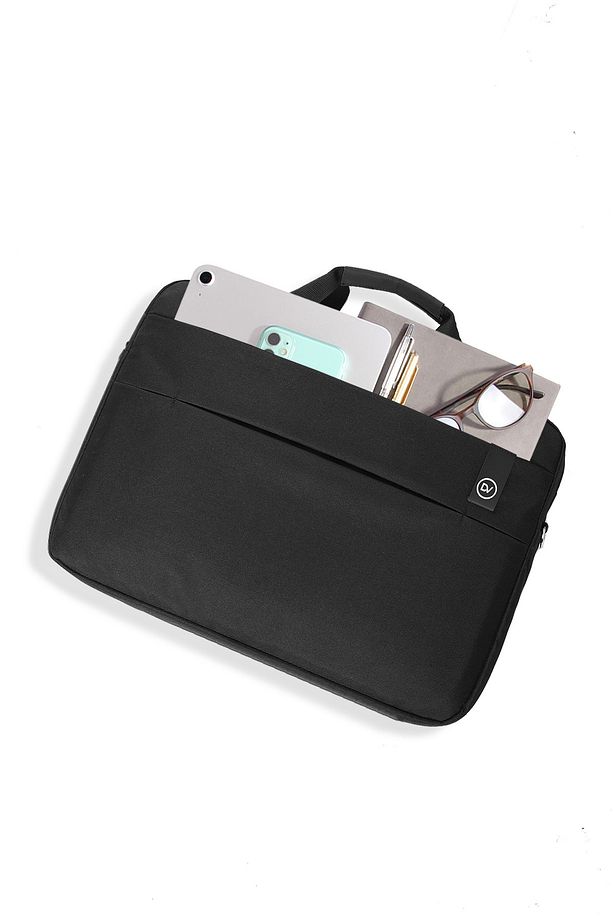 Siyah Unisex El, Omuz, Bilgisayar, Notebook, Laptop Çantası - 3