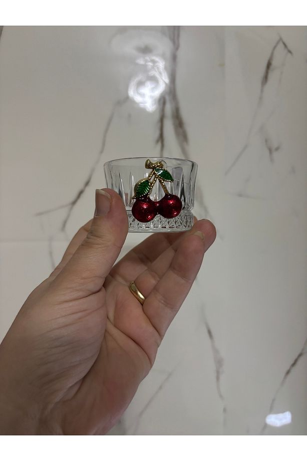 Kirazlı Cam Mini Lokumluk 1adet 5x3,5cm 40ml - 1