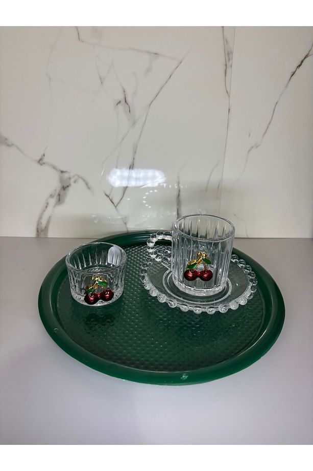 Kirazlı Cam Mini Lokumluk 1adet 5x3,5cm 40ml - 3