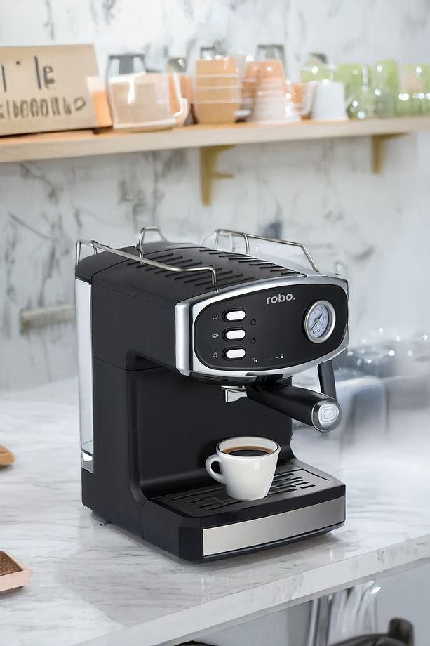 Süt Köpürtücülü Espresso Latte Cappuccino Americano Kahve Makinesi 1.5 Litre - 3