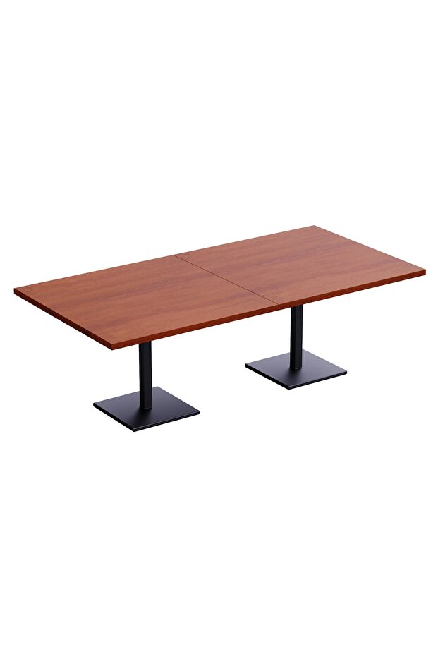 Ristoran Bar Table Square Base 8 Seater Table for Pub, Living Room- Apple Cherry