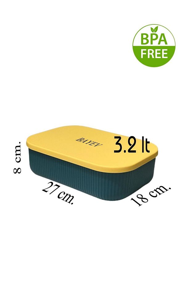 6 Adet 3.2 Lt Storage Mix Mutfak Saklama Kabı - Dolap Içi Erzak Sebze Kapaklı Kutu Sebzelik - 3