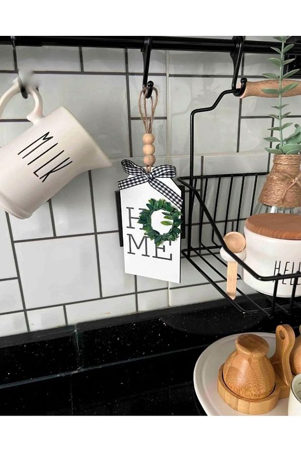 İskandinav Tarz HOME Kahve Köşesi Dış Kapı Mutfak Dolap Balkon Duvar Süsü - 2